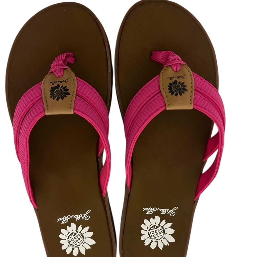 Yellow Box Women's Pink and Brown Sandals New In Box